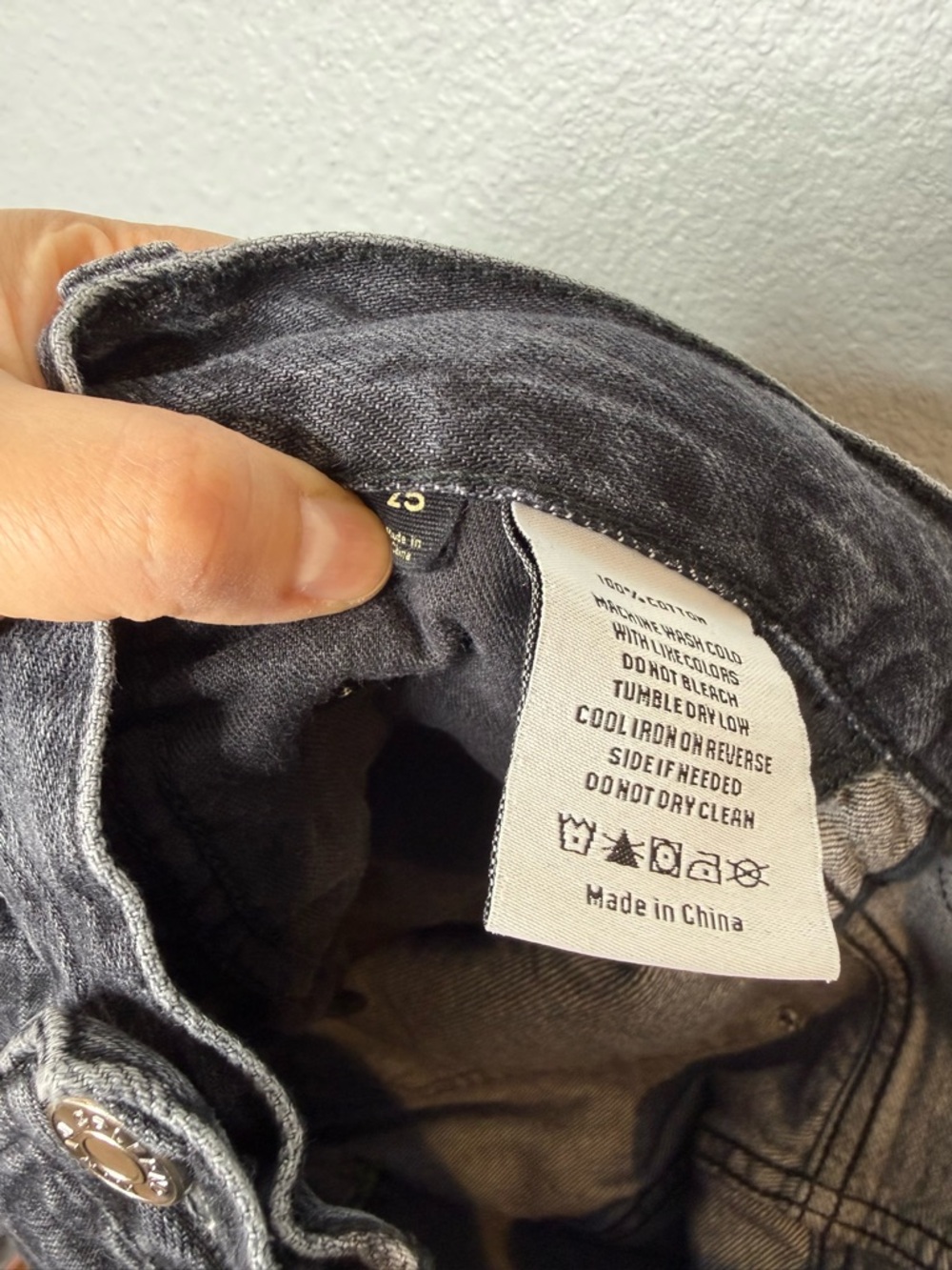 GRLFRND The Lex Black Wash Women’s Wide Leg Cargo Jeans Sz 25 - Picture 12 of 13